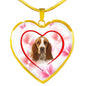 Basset Hound Print Luxury Necklace