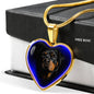 Amazing Rottweiler Dog Print Heart Charm Necklaces