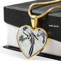 Parrot Vector Art Print Heart Charm Necklaces