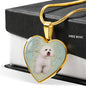 Bichon Frise Dog Heart Pendant Luxury Necklace