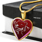 Pit Bull Terrier Dog Print Heart Charm Necklaces