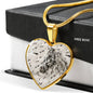 Appaloosa Horse Print Heart Pendant Luxury Necklace
