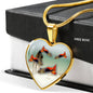 Lovely Common Molly Fish Heart Pendant Luxury Necklace