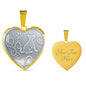 Cute Dog Print Heart Pendant Luxury Necklace