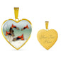 Lovely Common Molly Fish Heart Pendant Luxury Necklace