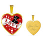 Cute Pets Print Heart Pendant Luxury Necklace