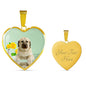 Anatolian Shepherd Dog Print Heart Pendant Luxury Necklace