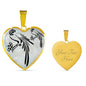 Parrot Vector Art Print Heart Charm Necklaces