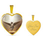 Norwegian Forest Cat Print Heart Pendant Luxury Necklace