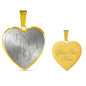 Thoroughbred Horse Print Heart Pendant Luxury Necklace
