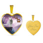 Turkish Angora Cat Print Heart Pendant Luxury Necklace