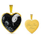 Amazing Snake Print Heart Pendant Luxury Necklace