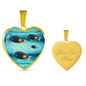 Achilles Tang Fish Print Heart Charm Necklace