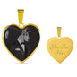 Amazing Great Dane Dog Print Heart Pendant Luxury Necklace