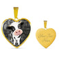 Cow Print Heart Pendant Luxury Necklace