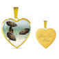 Oscar Fish Print Heart Pendant Luxury Necklace