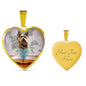Berger Picard Print Heart Pendant Luxury Necklace