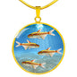 Glowlight Tetra Print Luxury Circle Necklace