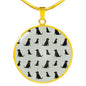 Labrador Retriever Pattern Print Luxury Necklace