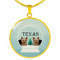 Yorkshire Terrier (Yorkie) Texas Print Luxury Necklace