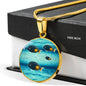 Achilles Tang Fish Print Luxury Circle Necklace