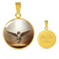 Norwegian Forest Cat Print Circle Pendant Luxury Necklace