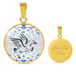 Amazing Percheron Horse Print Circle Pendant Luxury Necklace