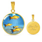 Common Molly Print Circle Pendant Luxury Necklace