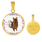 Amazing Australian Terrier Print Circle Print Luxury Necklace