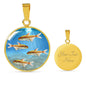 Glowlight Tetra Print Luxury Circle Necklace