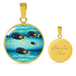 Achilles Tang Fish Print Luxury Circle Necklace