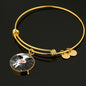 Cow Print Circle Pendant Luxury Bangle
