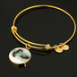 Oscar Fish Print Luxury Circle Charm Bangle