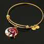 Chihuahua Print Circle Charm Bangle