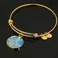 Glowlight Tetra Print Circle Pendant Luxury Bangle