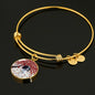 English Springer Spaniel Print Circle Pendant Luxury Bangle