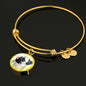 Cute Pug Dog Circle Pendent Luxury Bangle