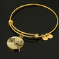 Biceps Bodybuilder Lovers Print Circle Pendant Luxury Bangle