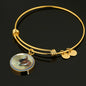 American Paint Horse Print Circle Pendant Luxury Bangle