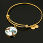 Lusitano Horse Print Circle Pendant Luxury Bangle
