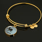 Clydesdale Horse Print Circle Pendant Luxury Bangle
