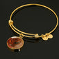 Tibetan Mastiff Dog Print Circle Pendant Luxury Bangle