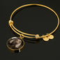 Weimaraner Dog Print Circle Pendant Luxury Bangle