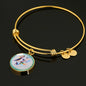 Horse Painting Print Circle Pendent Luxury Bangle