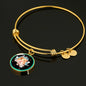 Syrian Hamster Print Circle Pendent Luxury Bangle
