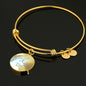 Cute Unicorn Print Circle Pendant Luxury Bangle