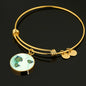 Angelfish Print Circle Pendant Luxury Bangle
