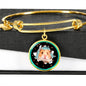 Syrian Hamster Print Circle Pendent Luxury Bangle
