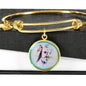 Horse Painting Print Circle Pendent Luxury Bangle