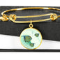 Angelfish Print Circle Pendant Luxury Bangle